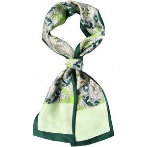 Women Green Purse Handbags Satin Scarf Lightweight Fashion Silk Neck Tie Scarf